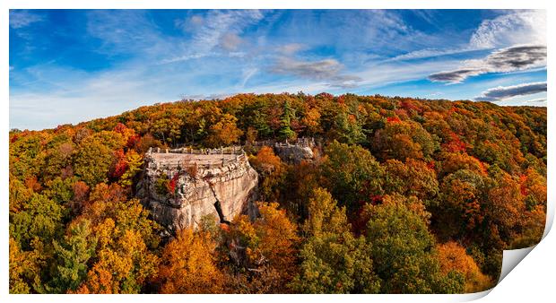 Coopers Rock state park overlook over the Cheat Ri Print by Steve Heap