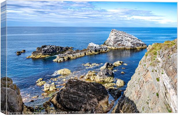 Serene Coastal Outcrop Canvas Print by Azhar Fajurdeen