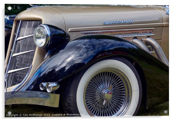"Timeless Elegance: A Vintage Car's Allure" Acrylic by Tom McPherson