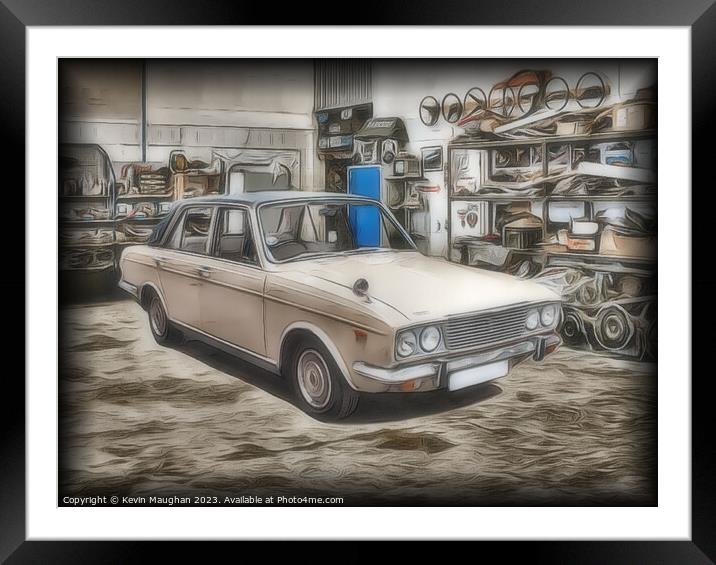 Timeless Elegance: The 1973 Humber Sceptre Framed Mounted Print by Kevin Maughan