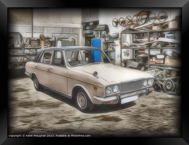 Timeless Elegance: The 1973 Humber Sceptre Framed Print by Kevin Maughan