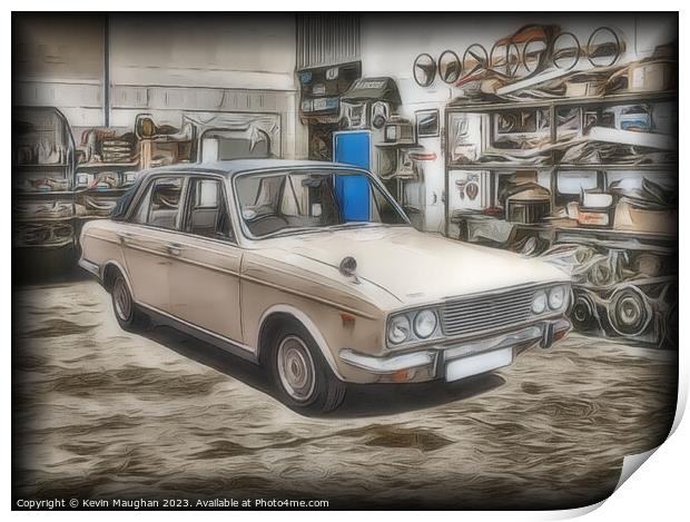 Timeless Elegance: The 1973 Humber Sceptre Print by Kevin Maughan
