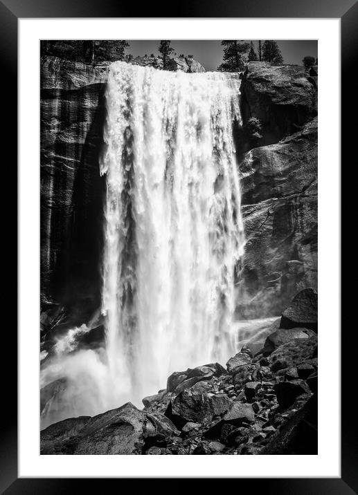Vernal Falls Thunder Framed Mounted Print by Gareth Burge Photography
