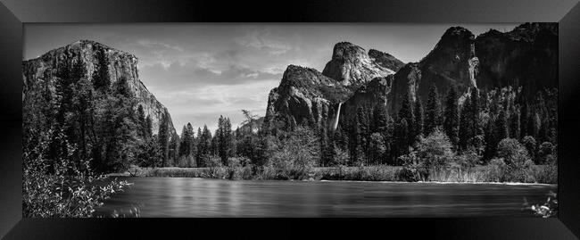 Merced River Valley View Framed Print by Gareth Burge Photography