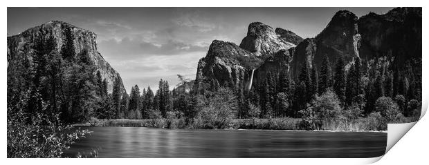 Merced River Valley View Print by Gareth Burge Photography
