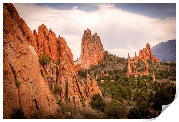Garden of The Gods Print by Gareth Burge Photography