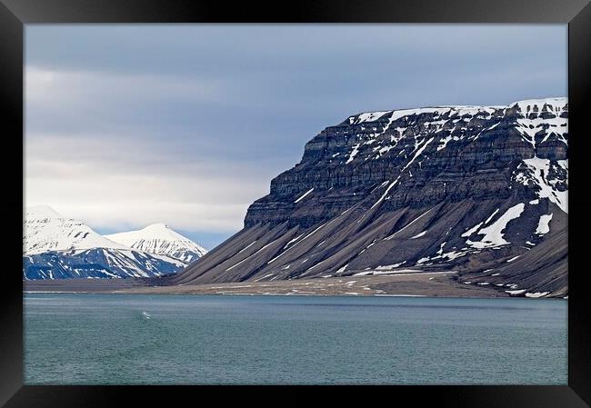 Templet Mountain Arctic Svalbard Framed Print by Martyn Arnold