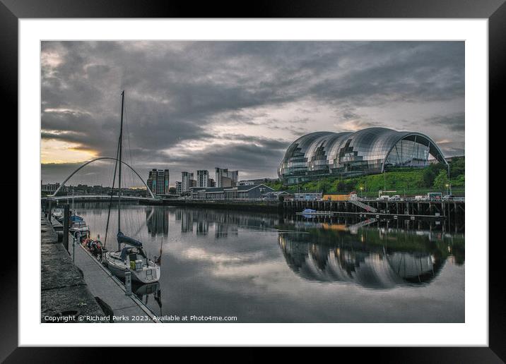 On the banks of the Tyne Framed Mounted Print by Richard Perks