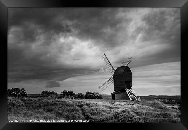 A Storm Approaches Brill Windmill Framed Print by Andy Critchfield
