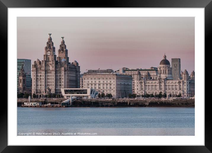 Liverpool's Three Graces Framed Mounted Print by Pete Mainey