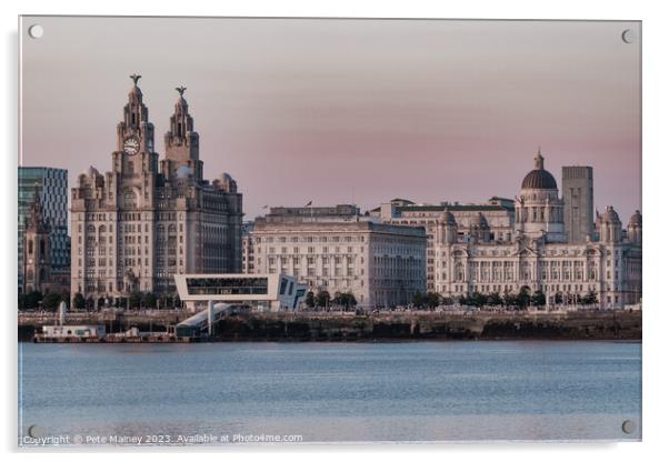 Liverpool's Three Graces Acrylic by Pete Mainey