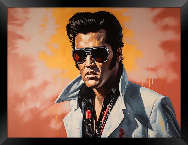 Elvis Has Left The Building Framed Print by Steve Smith
