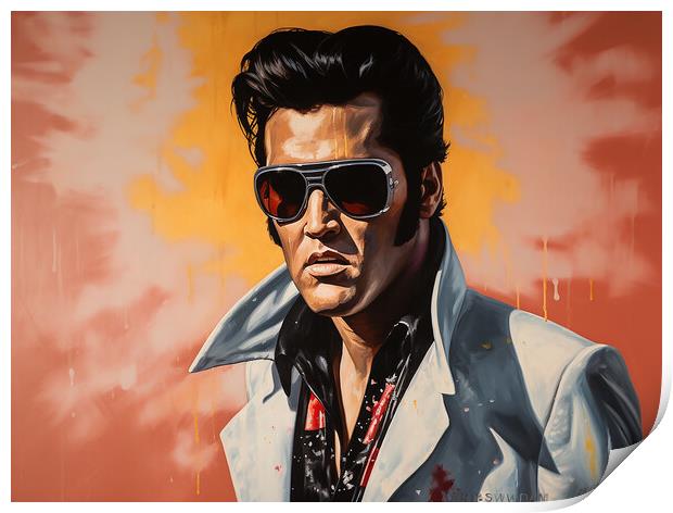 Elvis Has Left The Building Print by Steve Smith