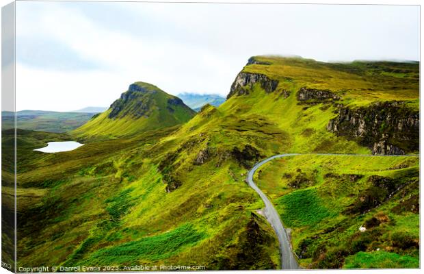 Quiraing and Loch Cleat Canvas Print by Darrell Evans