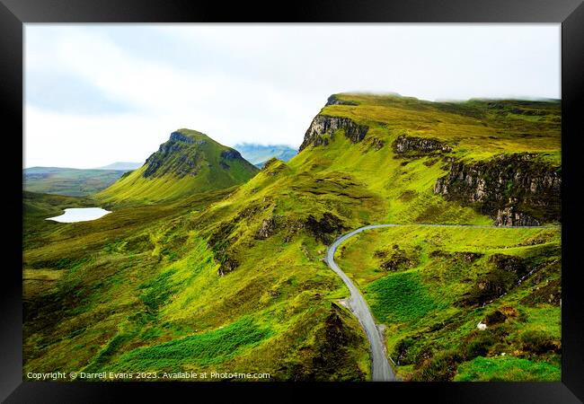 Quiraing and Loch Cleat Framed Print by Darrell Evans
