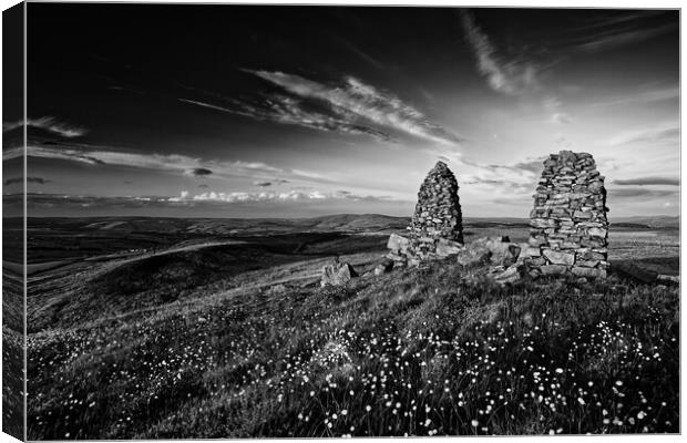 "Ethereal Pinnacles: A Serene Yorkshire Landscape" Canvas Print by Jim Round