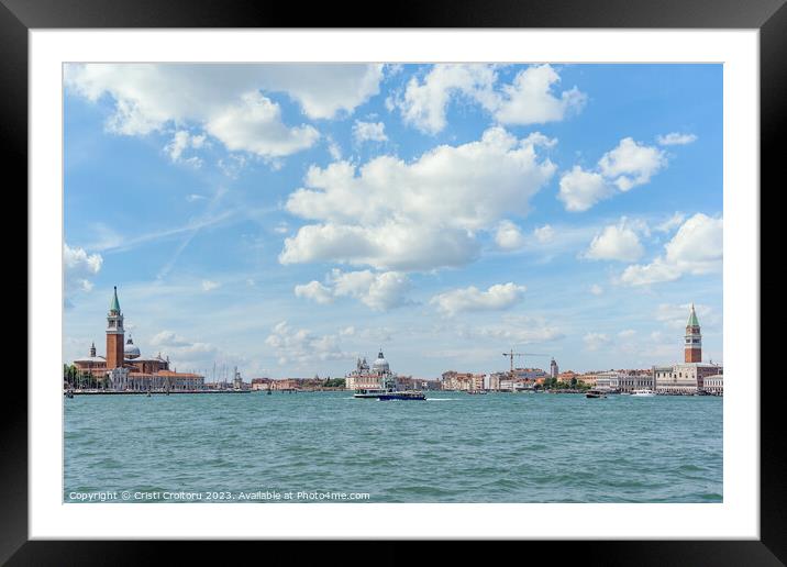 Grand Canal in Venice, Italy. Framed Mounted Print by Cristi Croitoru