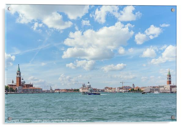 Grand Canal in Venice, Italy. Acrylic by Cristi Croitoru