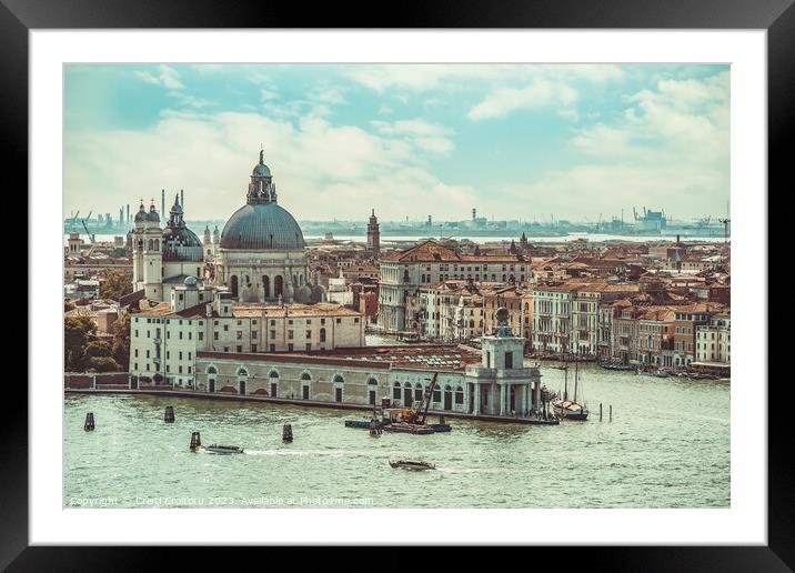 Basilica di Santa Maria della Salute in Venice. Framed Mounted Print by Cristi Croitoru