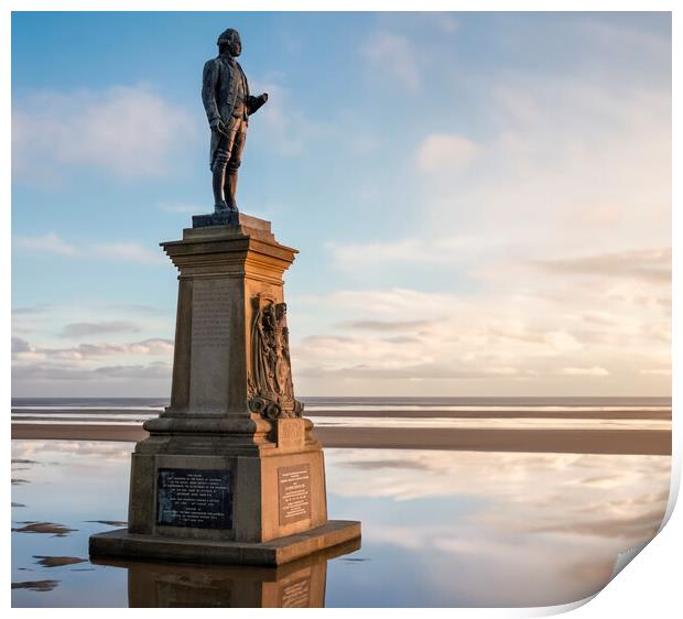 Captain Cook Statue Whitby Dreams Print by Tim Hill