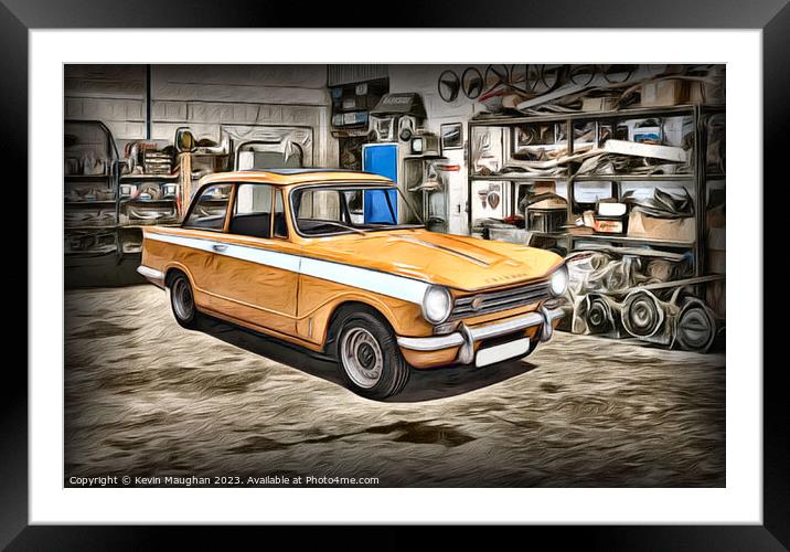 "Timeless Elegance: A Nostalgic Ride Through the 7 Framed Mounted Print by Kevin Maughan