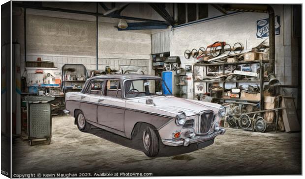 "Timeless Elegance: 1969 Wolseley 16/60" Canvas Print by Kevin Maughan