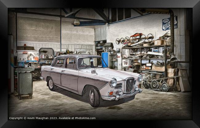 "Timeless Elegance: 1969 Wolseley 16/60" Framed Print by Kevin Maughan