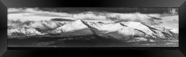 Snowy Arran Pano Framed Print by Gareth Burge Photography
