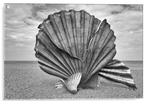 The 'Scallop' on Aldeburgh Beach Acrylic by Mark Godden