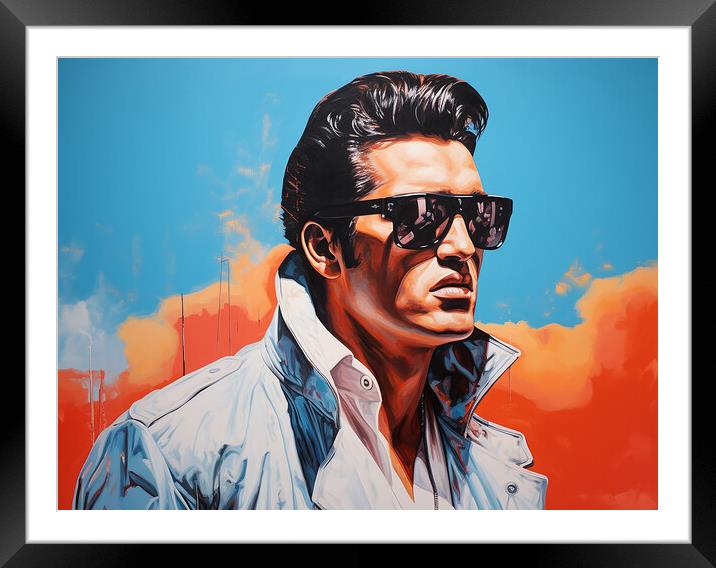 Elvis Has Left The Building Framed Mounted Print by Steve Smith