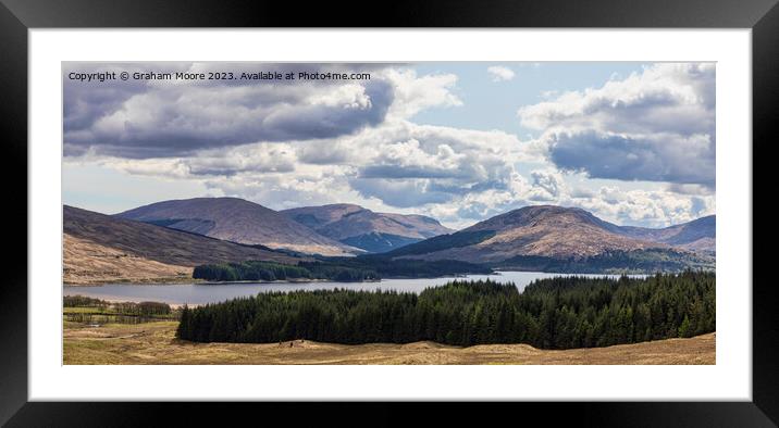 Loch Tulla pan Framed Mounted Print by Graham Moore