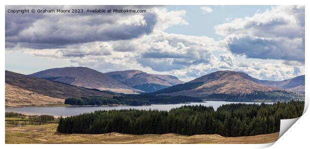 Loch Tulla pan Print by Graham Moore