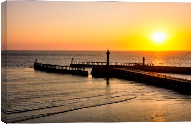 Whitby Sunrise Canvas Print by Tim Hill