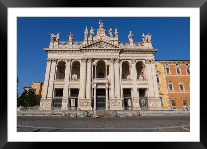 Basilica di San Giovanni in Laterano in Rome Framed Mounted Print by Artur Bogacki