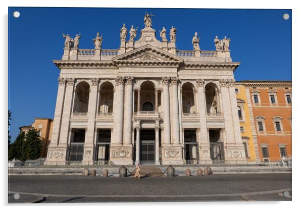 Basilica di San Giovanni in Laterano in Rome Acrylic by Artur Bogacki