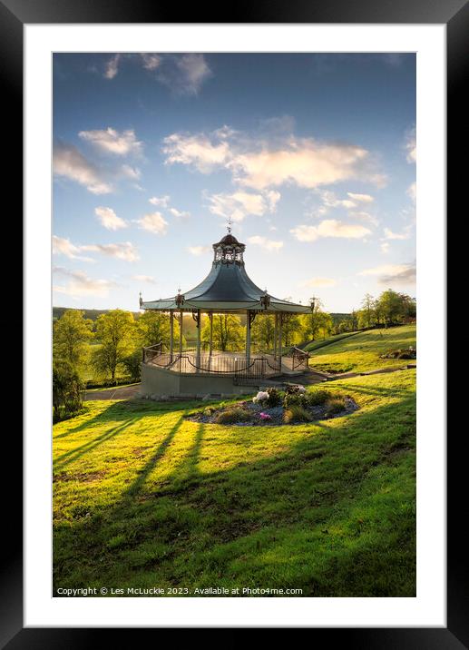 Bandstand in the park Framed Mounted Print by Les McLuckie