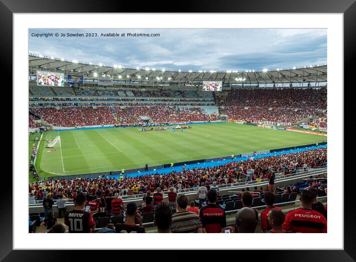 Maracana Stadium, Rio de Janeiro, Brazil Framed Mounted Print by Jo Sowden