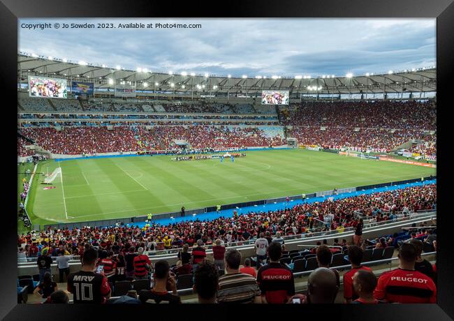Maracana Stadium, Rio de Janeiro, Brazil Framed Print by Jo Sowden