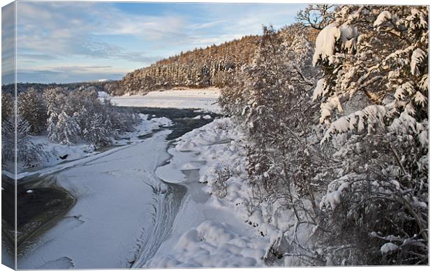 the River Dee in winter Canvas Print by alan bain