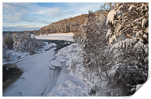 the River Dee in winter Print by alan bain