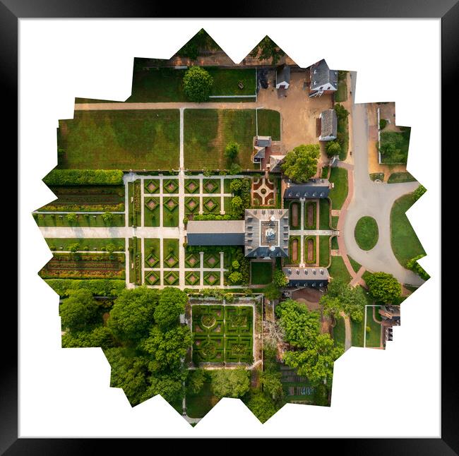Top down view of Governors Palace in Williamsburg Virginia Framed Print by Steve Heap