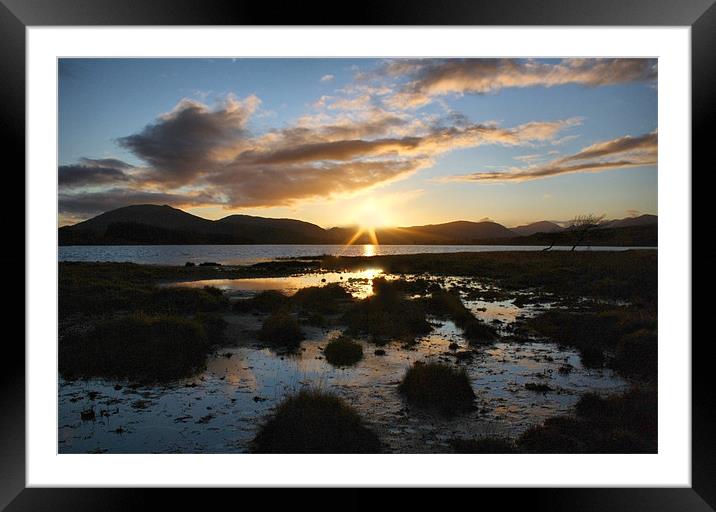 Loch Tulla Sunset Framed Mounted Print by Sandi-Cockayne ADPS