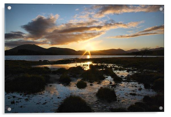 Loch Tulla Sunset Acrylic by Sandi-Cockayne ADPS