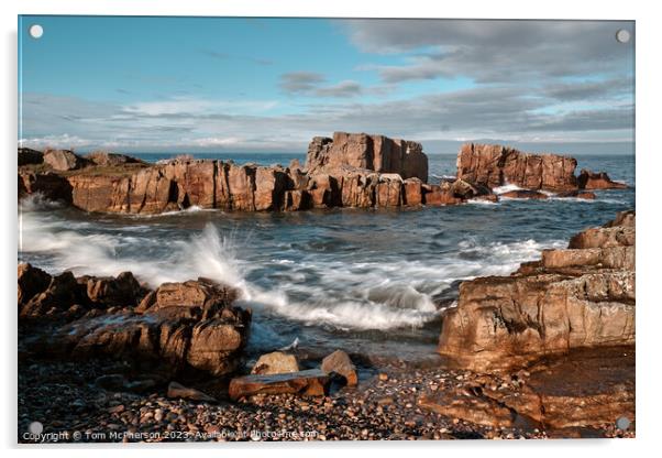 "A Serene Sunset Embraces Daisy Rock" Acrylic by Tom McPherson