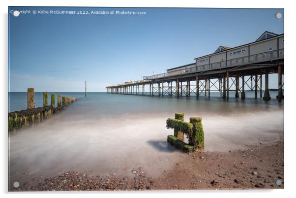 Teignmouth Pier Acrylic by Katie McGuinness