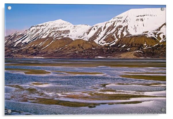 Rugged Mountain Landscape on Spitsbergen Acrylic by Martyn Arnold
