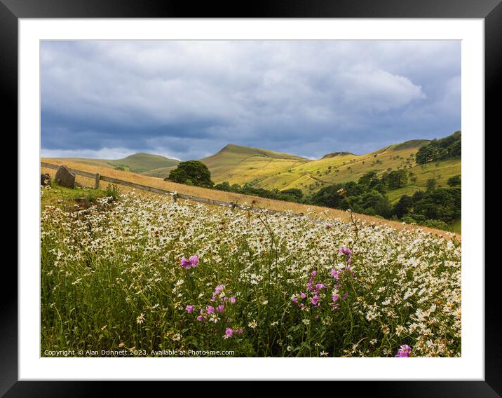 Mount Famine from Tunstead Framed Mounted Print by Alan Dunnett