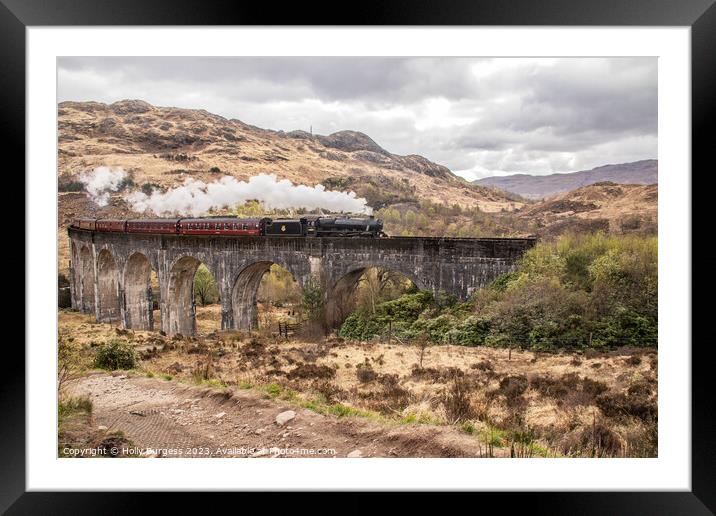 Iconic Glenfinnan Viaduct: The Harry Potter Train  Framed Mounted Print by Holly Burgess
