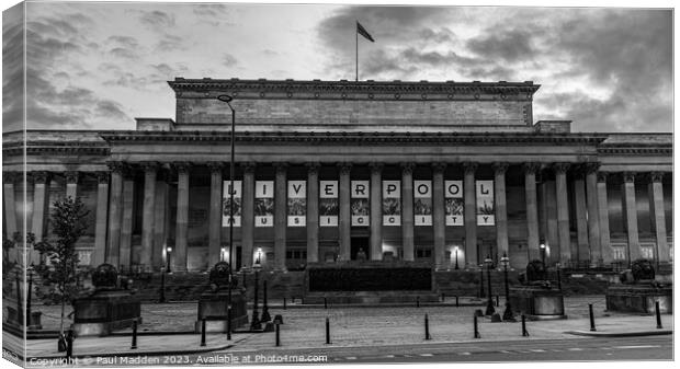 St Georges Hall Canvas Print by Paul Madden