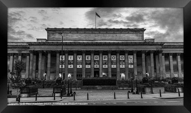 St Georges Hall Framed Print by Paul Madden